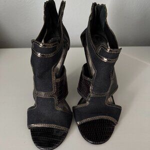 Tory Burch Cutout T Strap Cage Ankle Sandals